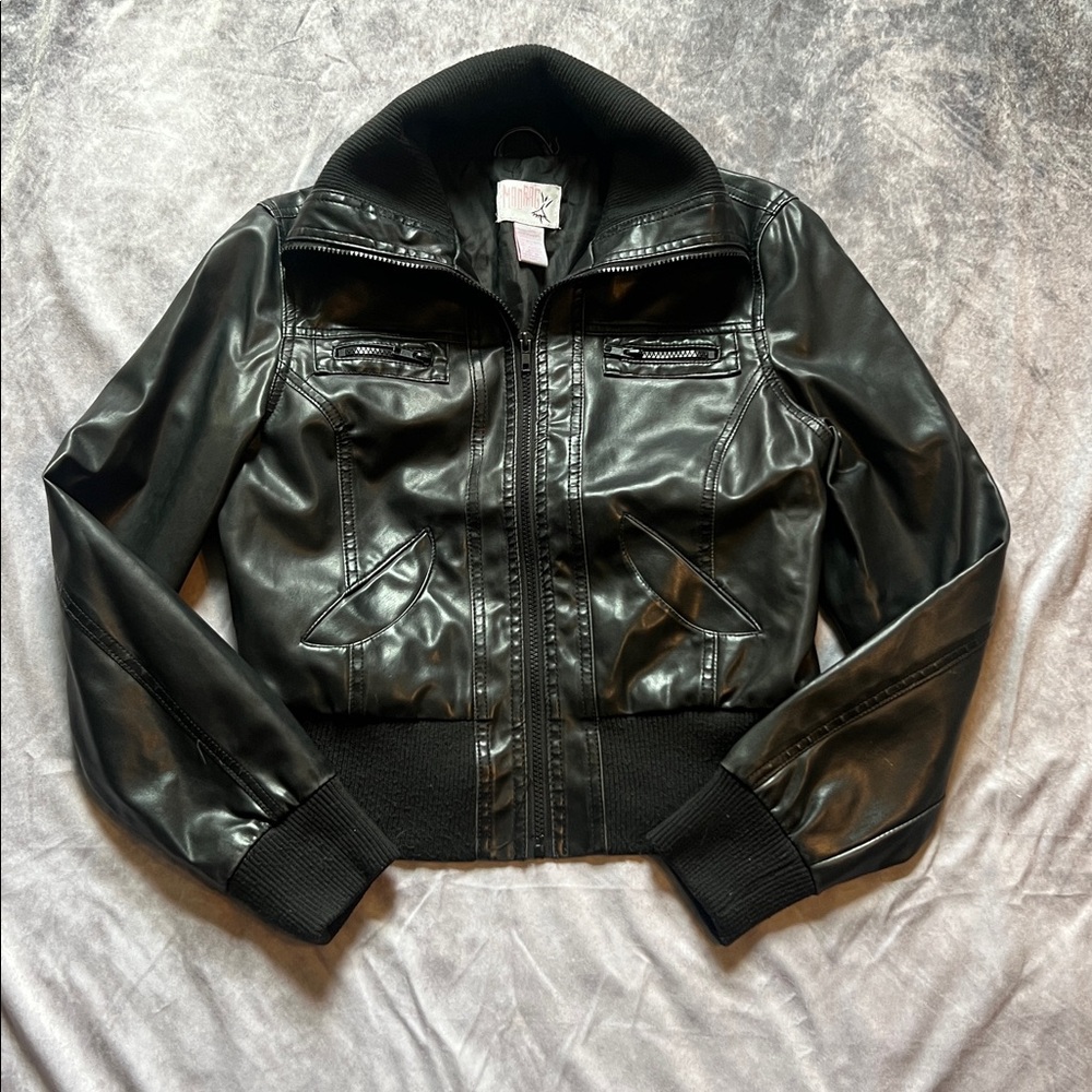 Black Faux Leather Jacket